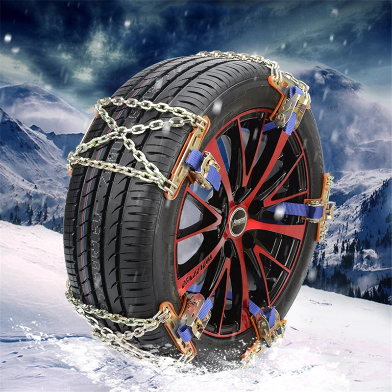 

1/2Pcs Universal Steel Truck Car Wheels Tyre Tire Snow Chains Belt Winter Anti-skid Vehicle SUV Wheel Chain Muddy Road Safety