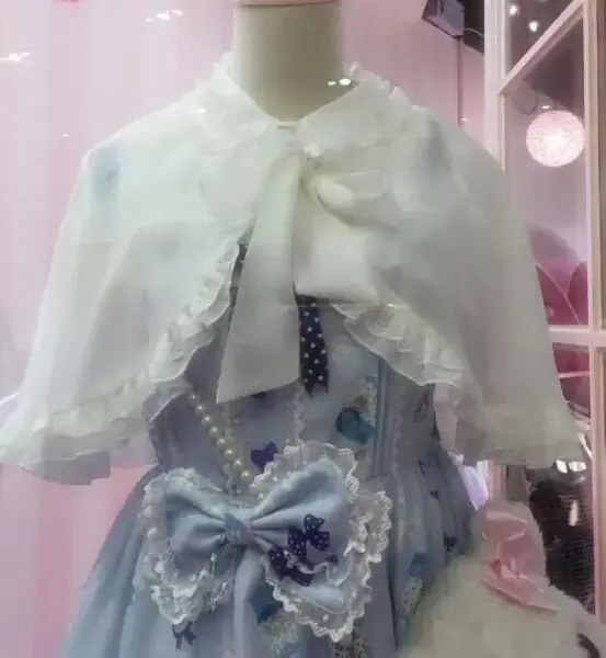 Шифоновая накидка-туника Fairy Kei Lolita, черно-белый цвет, цвета летнего загара
Шифоновая накидка-туника Fairy Kei Lolita, черно-белый цвет, цвета летнего загара
