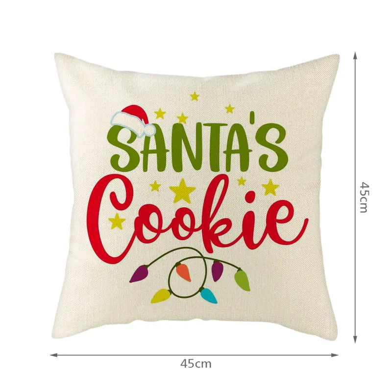 45x45 Cute Christmas Style Linen Single Side Pillow Cover For Car Sofa Bed Cushion Cover Home Pillow Case Decoration
45x45 Cute Christmas Style Linen Single Side Pillow Cover For Car Sofa Bed Cushion Cover Home Pillow Case Decoration