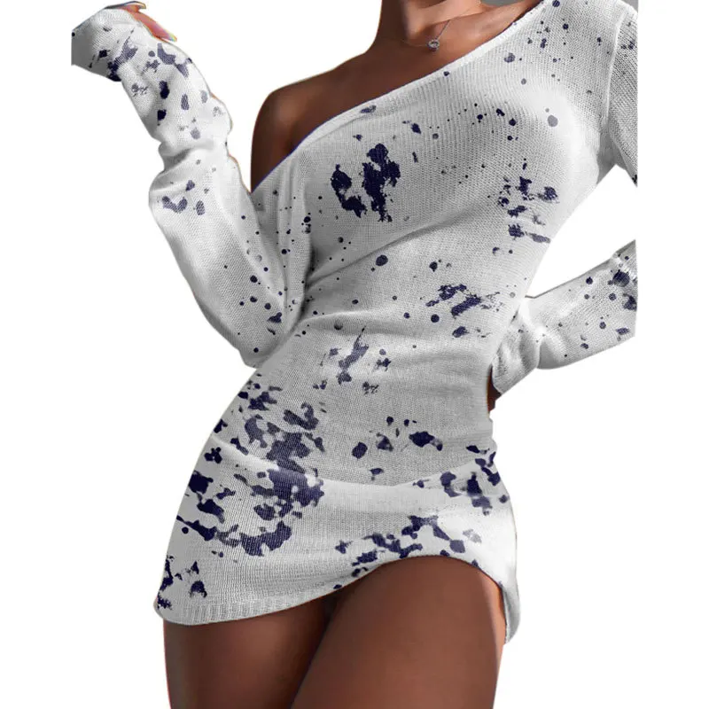 Women's Swimsuit Sexy Open Back Beach Diagonal Collar Dress New Knitted Open Back Short Skirt Printed Tie-dye Sunscreen Shirt
Women's Swimsuit Sexy Open Back Beach Diagonal Collar Dress New Knitted Open Back Short Skirt Printed Tie-dye Sunscreen Shirt