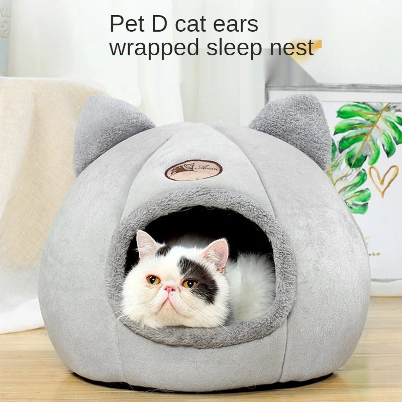 Cat Bed Winter Semi-enclosed Warm Kennel Plus Velvet Round Pet House Hot-selling Dog Cats Beds
Cat Bed Winter Semi-enclosed Warm Kennel Plus Velvet Round Pet House Hot-selling Dog Cats Beds