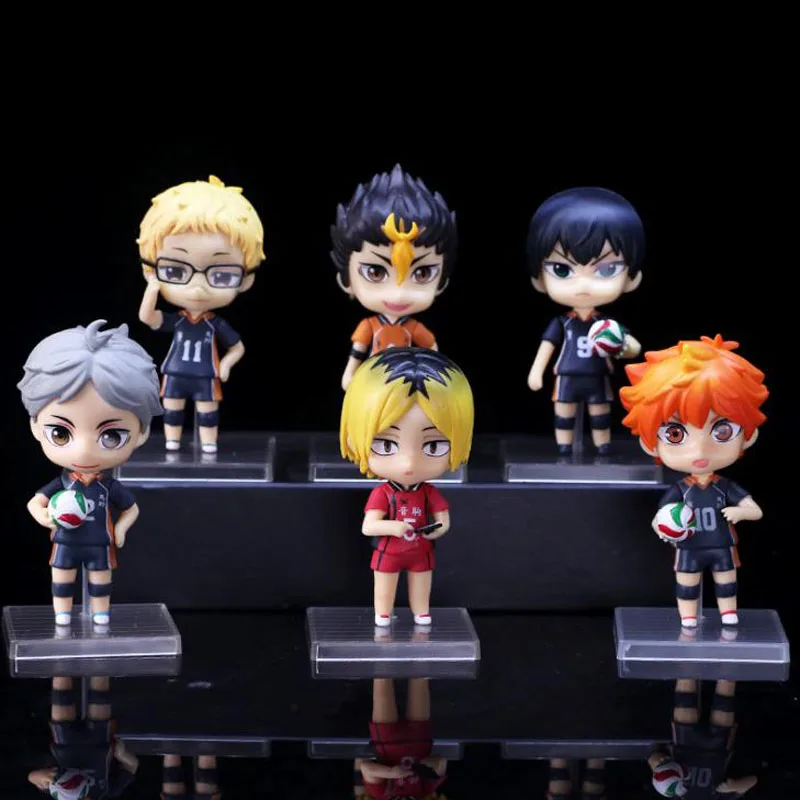 6 шт./Партия Забавный Аниме Haikyuu пластиковая фигурка героя модель игрушки для
