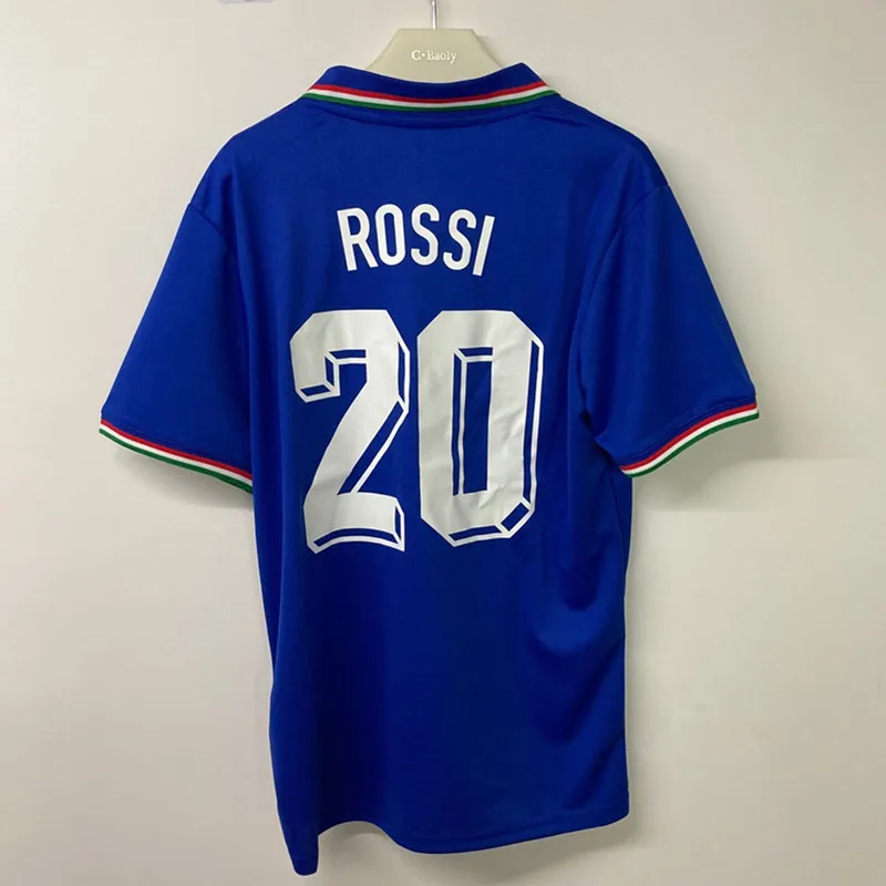 Classic retro Football Jersey soccer shirt 1982 Italy ROSSI #20 commemorative T-shirt
Classic retro Football Jersey soccer shirt 1982 Italy ROSSI #20 commemorative T-shirt