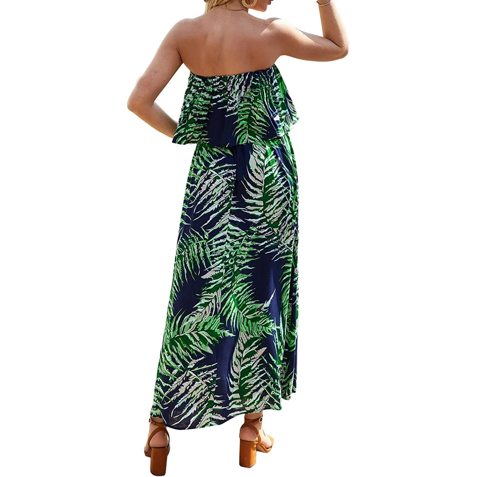 Women's Floral Prints Ruffle Hem Strapless Bohemian Maxi Floor-length Dress Vestidos Mujer Verano 2021 High Quality Robe Femme#G
Women's Floral Prints Ruffle Hem Strapless Bohemian Maxi Floor-length Dress Vestidos Mujer Verano 2021 High Quality Robe Femme#G