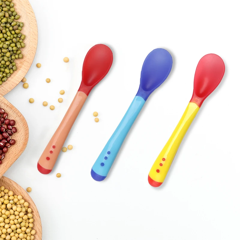 Hot Sale 3pcs/set Small Toddlers Utensils Plastic Baby Spoons Infant Feeding Tool Heat Sensitive Kids Tableware
Hot Sale 3pcs/set Small Toddlers Utensils Plastic Baby Spoons Infant Feeding Tool Heat Sensitive Kids Tableware