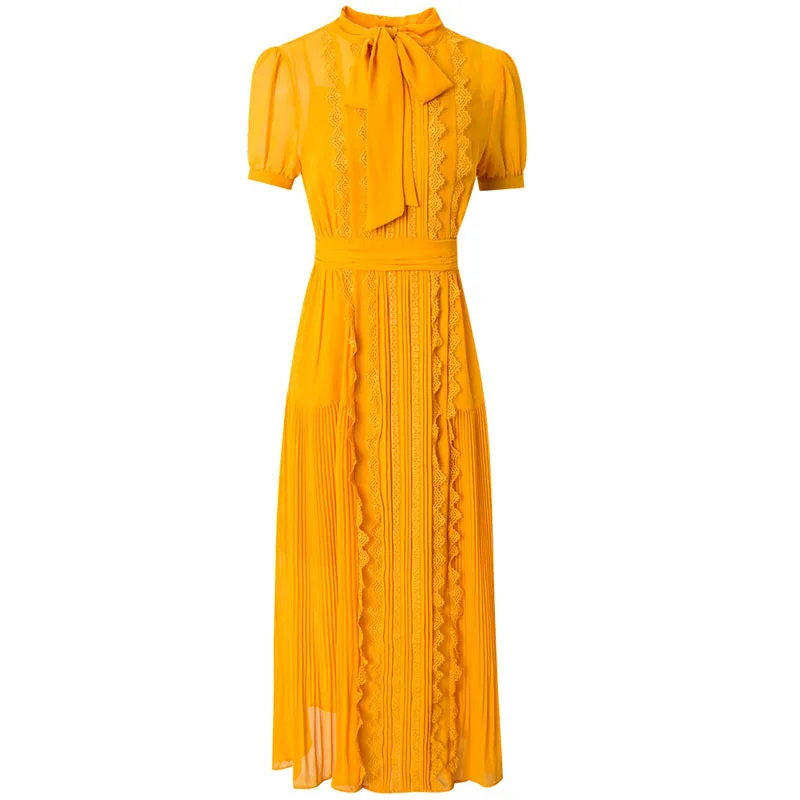 Fold Hundred 2021 New Summer Holiday Dress Plus Code Women Business Office Work Chiffon Dress Womanliness Lace Bow Party Dresses 
Fold Hundred 2021 New Summer Holiday Dress Plus Code Women Business Office Work Chiffon Dress Womanliness Lace Bow Party Dresses