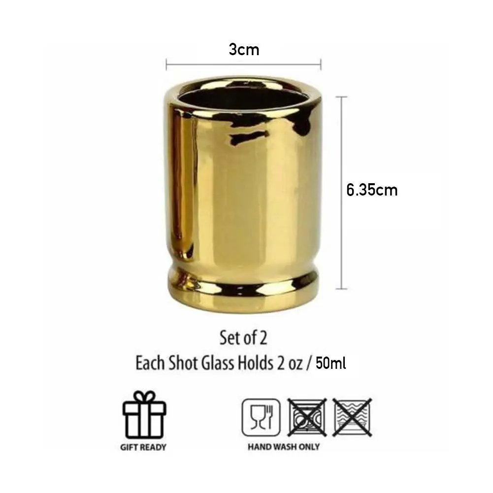 2-piece Steel Bullet Glass 50ml Bar Party Fun Game Golden Beer Mug Is Not Easy To Rust
2-piece Steel Bullet Glass 50ml Bar Party Fun Game Golden Beer Mug Is Not Easy To Rust