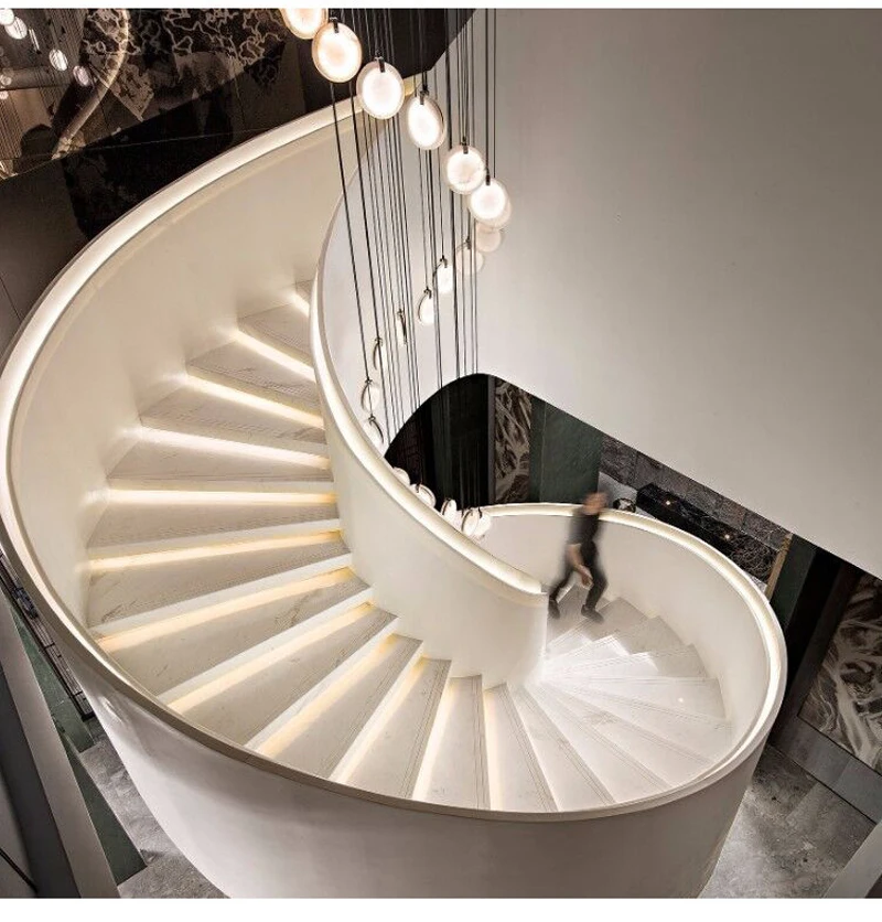 Hotel lobby chandelier staircase light multi-head chandelier Nordic luxury marble light spiral staircase chandelier
Hotel lobby chandelier staircase light multi-head chandelier Nordic luxury marble light spiral staircase chandelier