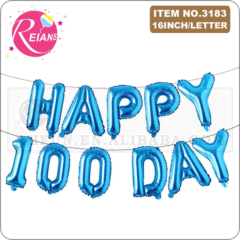 16inch Foil Balloons Happy 100 Day Birthday Party Balloon Banner Decoration Letter Ballon Birthday Baby Shower Baloon Party ball
16inch Foil Balloons Happy 100 Day Birthday Party Balloon Banner Decoration Letter Ballon Birthday Baby Shower Baloon Party ball