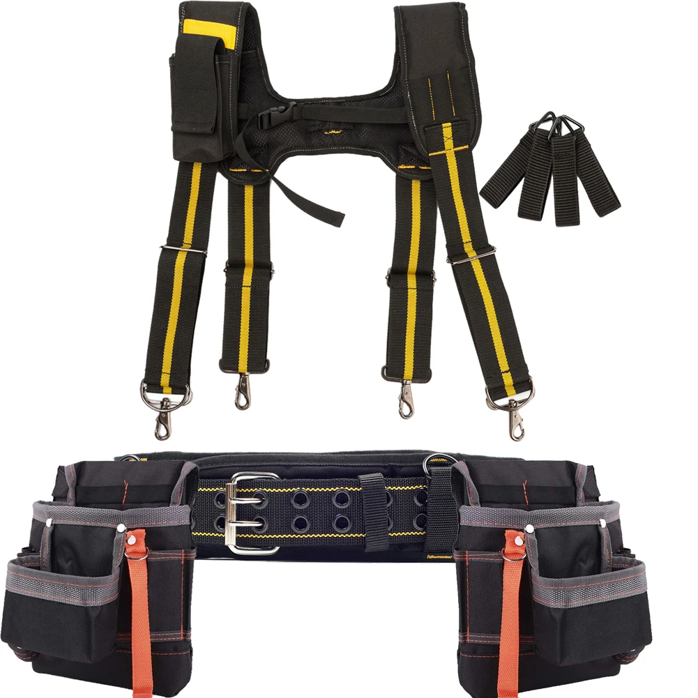 Tool Belt Suspenders Bag Set Adjustable Lumbar Combo Apron Tool Belt and Yoke-style Suspenders for Carpenter Electrician
Tool Belt Suspenders Bag Set Adjustable Lumbar Combo Apron Tool Belt and Yoke-style Suspenders for Carpenter Electrician