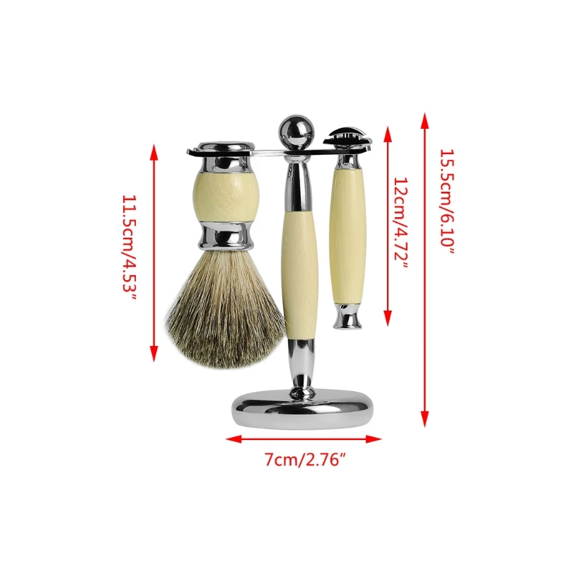 3 In 1 Men Luxury Manual Shaving Kit Beard Cleaning Brush Metal Shaver Razor Stand Holder Hair Trimmer Grooming Tool Set 
3 In 1 Men Luxury Manual Shaving Kit Beard Cleaning Brush Metal Shaver Razor Stand Holder Hair Trimmer Grooming Tool Set