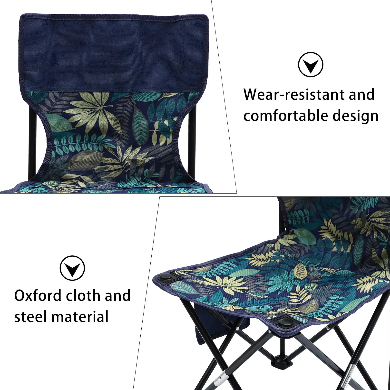 Outdoor Folding Chair Fishing Portable Reclining Chair Camping Beach With Bag