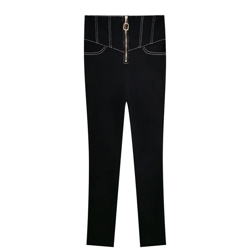 ZHISILAO Pencil Pants Women Vintage Solid Black High Waist Skinny Trousers Stretch Skinny Zipper Pants 2021 Streetwear
ZHISILAO Pencil Pants Women Vintage Solid Black High Waist Skinny Trousers Stretch Skinny Zipper Pants 2021 Streetwear