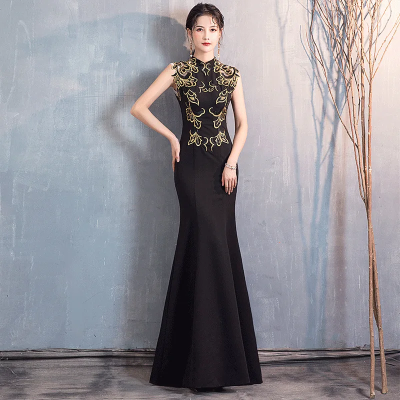 SEXY LADY Sleeveless Summer Rayon Cheongsam Chinese Vintage Appliques Floral Qipao Slim Evening Party Prom Dress Gown Vestidos
SEXY LADY Sleeveless Summer Rayon Cheongsam Chinese Vintage Appliques Floral Qipao Slim Evening Party Prom Dress Gown Vestidos