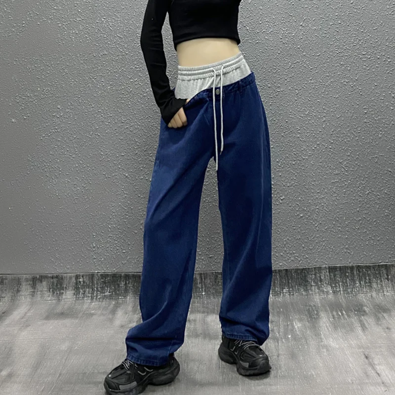 Streetwear Fashion Solid Color Jeans Women's Autumn 2022 New Double Waist Loose Straight Casual Denim Pants Female
Streetwear Fashion Solid Color Jeans Women's Autumn 2022 New Double Waist Loose Straight Casual Denim Pants Female