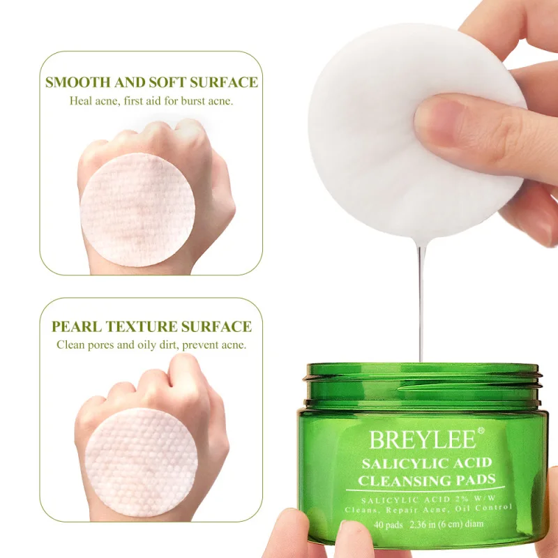 BREYLEE Salicylic Acid Anti-acne Cotton Pads 40pcs Acne Essence Shrink Pores Oil Control Moisturizing Firming Dry Skin Care
BREYLEE Salicylic Acid Anti-acne Cotton Pads 40pcs Acne Essence Shrink Pores Oil Control Moisturizing Firming Dry Skin Care