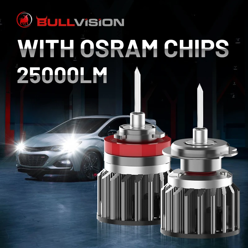 

Светодиодные фары H7 360 лм 9012 светодиодов H1 с чипами OSRAM Bi светодиодный H11 9005 HIR2 9006 100 HB3 HB4 H8 H9, кварцевая лампа Вт для объектива