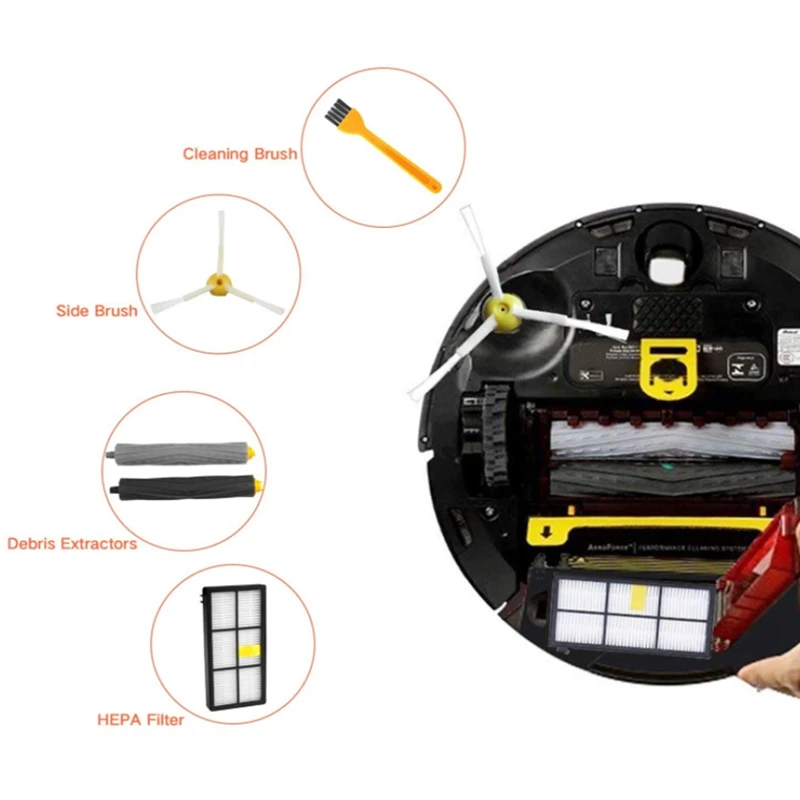 Main Brush Side Brush Filter for IRobot Roomba 800 900 Series Replacement Accessories
Main Brush Side Brush Filter for IRobot Roomba 800 900 Series Replacement Accessories