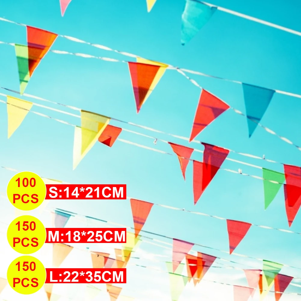 Wholesale 5 Colors Pennant Banner Flags Triangle String Flags Party Supplies for Indoor Outdoor for Birthday Wedding for Party
Wholesale 5 Colors Pennant Banner Flags Triangle String Flags Party Supplies for Indoor Outdoor for Birthday Wedding for Party