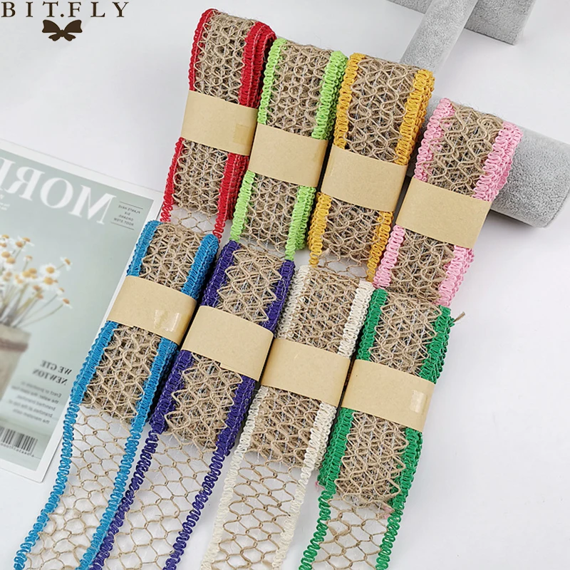 2 Meter/Lot 45mm Natural Jute Burlap Hessian Lace Ribbon with Lace Trim Edge DIY Handmade Rustic Vintage Wedding Decorations
2 Meter/Lot 45mm Natural Jute Burlap Hessian Lace Ribbon with Lace Trim Edge DIY Handmade Rustic Vintage Wedding Decorations