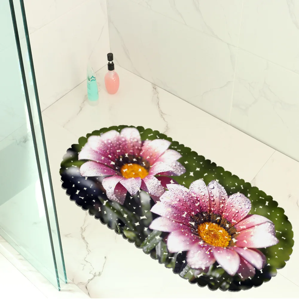 Modern Toilet Bath Mats Floral Printed PVC Non Slip Rug Shower Bath Tub Mat Washroom Toiletmat Shower Bath Decor
Modern Toilet Bath Mats Floral Printed PVC Non Slip Rug Shower Bath Tub Mat Washroom Toiletmat Shower Bath Decor