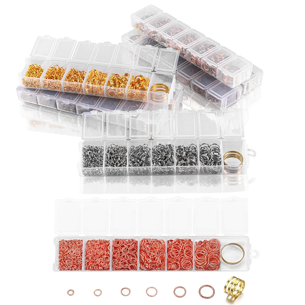 One Set Box 4 5 6 7 8 10mm Open Jump Rings Split Rings Link Loop Connectors For DIY Jewelry Making Findings Accessories
One Set Box 4 5 6 7 8 10mm Open Jump Rings Split Rings Link Loop Connectors For DIY Jewelry Making Findings Accessories