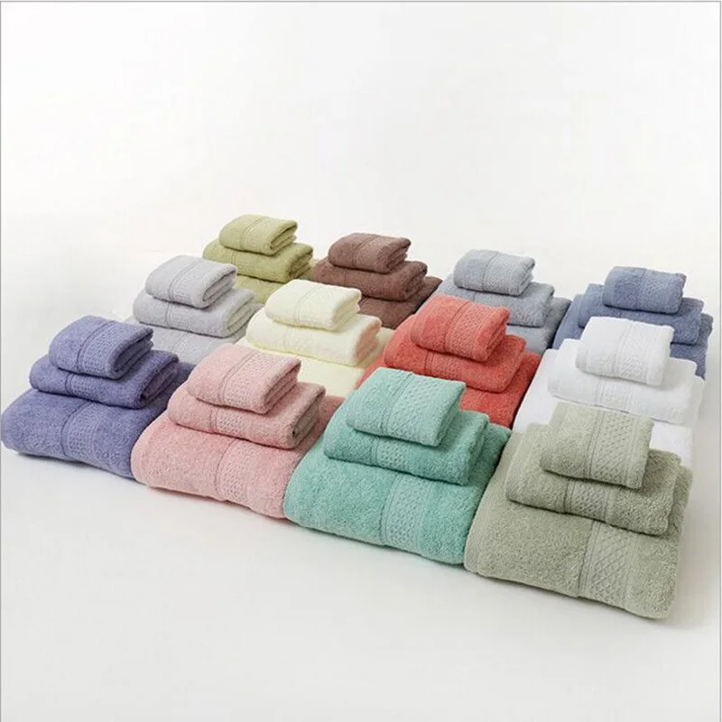 

Комплект мягких полотенец из 100% хлопка, Большое банное полотенце, полотенце для рук, тряпочка, супервпитывающие Толстые Полотенца для ванно...