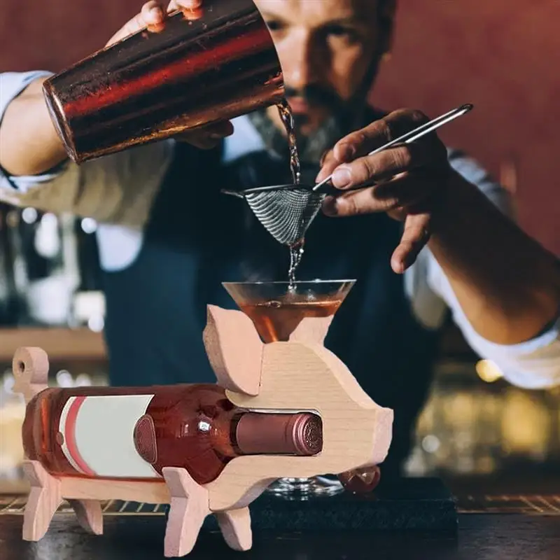 Styling New Rack Holder Wooden Wine Rack Pig Dog Shaped Wine Bottle Holder Animal Display Rack for Wine Lovers Dropshipping
Styling New Rack Holder Wooden Wine Rack Pig Dog Shaped Wine Bottle Holder Animal Display Rack for Wine Lovers Dropshipping