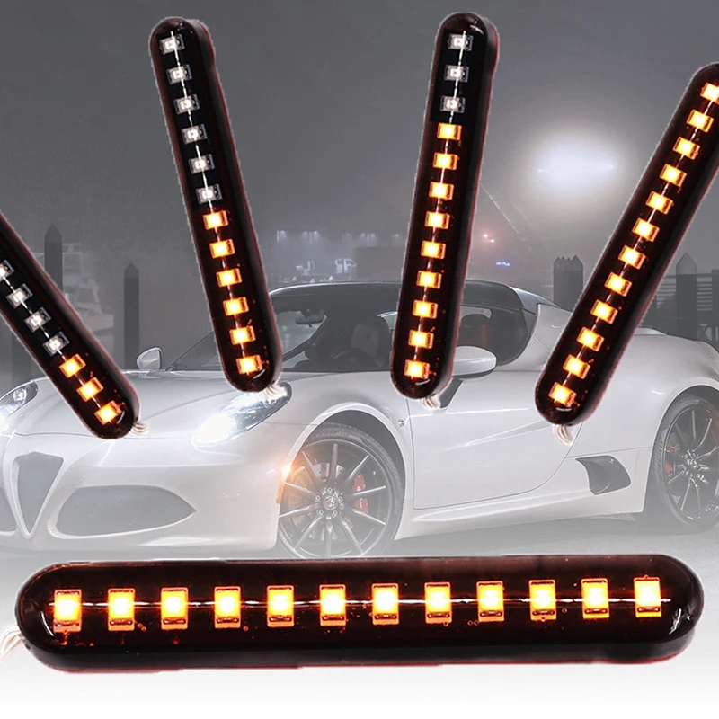 2835SMD 2X 6W Turn Signal Lamp 12V Waterproof 80*12*7.4mm Amber 3000K Motorcycle ATVs Sequential Licence Plate
2835SMD 2X 6W Turn Signal Lamp 12V Waterproof 80*12*7.4mm Amber 3000K Motorcycle ATVs Sequential Licence Plate