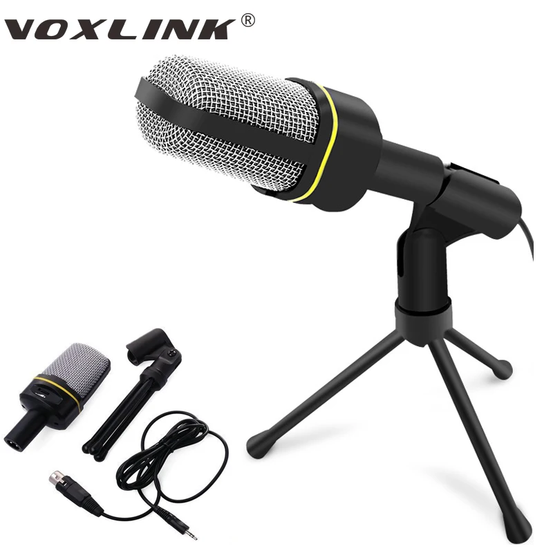 

VOXLINK Condenser Microphone Professional 3.5mm Wired Studio Capacitive Mic with Tripod Stand SF-920 for PC Computer Recording