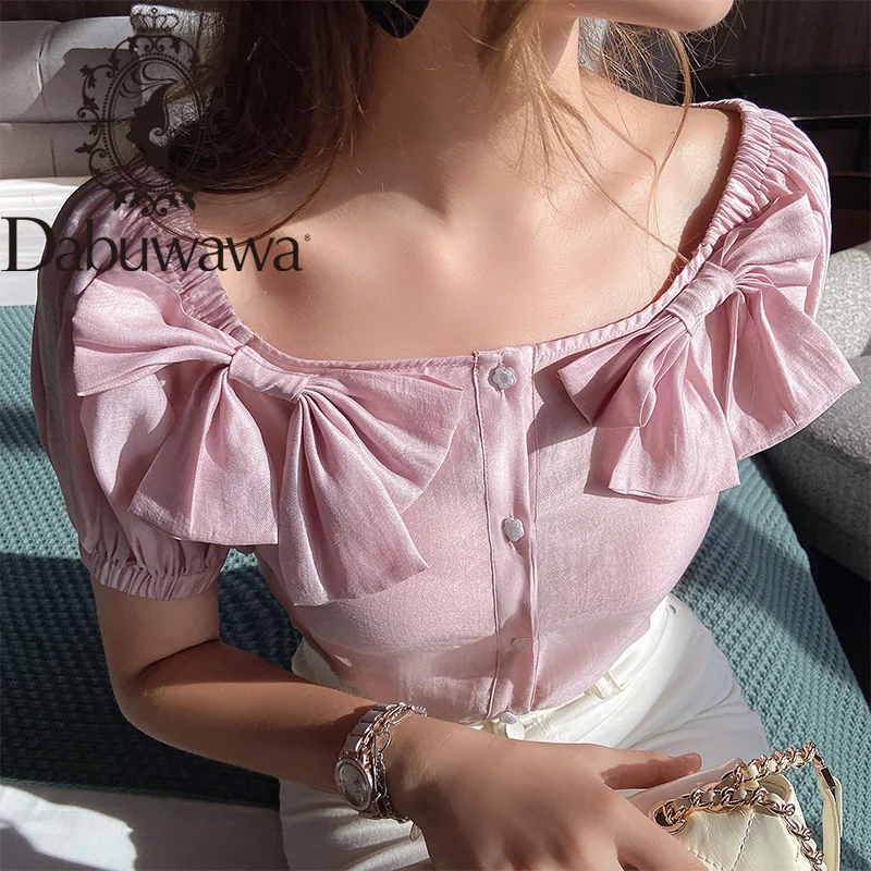Dabuwawa милая розовая блузка с воротником-лодочкой и бантом спереди Женская однобортная сплошная шикарная блузка с пышными рукавами женские т...
Dabuwawa милая розовая блузка с воротником-лодочкой и бантом спереди Женская однобортная сплошная шикарная блузка с пышными рукавами женские т...