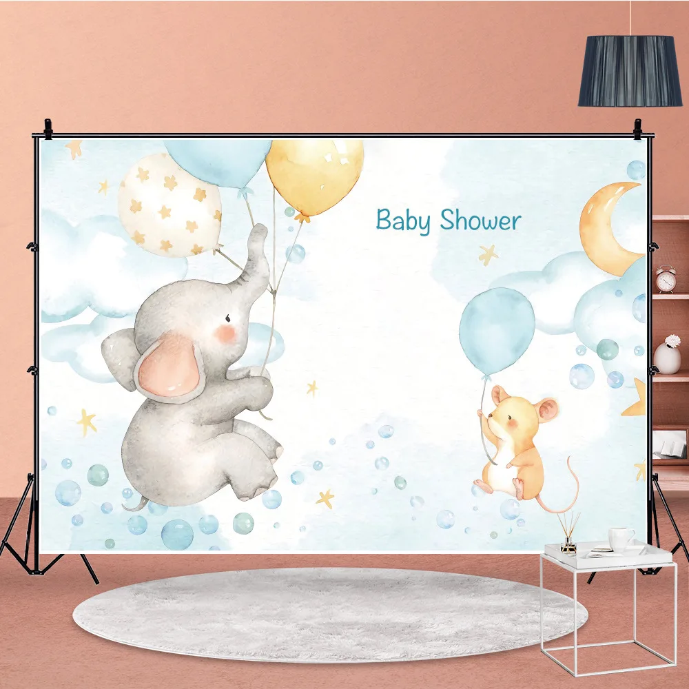 Little Blue Elephant Backdrop Balloon Party Background Baby Shower Children Room Decoration Photography Poster Custom
Little Blue Elephant Backdrop Balloon Party Background Baby Shower Children Room Decoration Photography Poster Custom