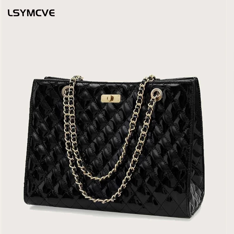 Большая кожаная клетчатая сумка, черная большая женская сумка через плечо с ремнем через плечо
Большая кожаная клетчатая сумка, черная большая женская сумка через плечо с ремнем через плечо