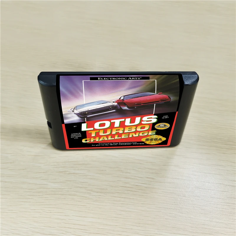 16 битный игровой картридж LOTUS TURBO CHALLENGE для консоли MegaDrive Genesis|Запасные части| |