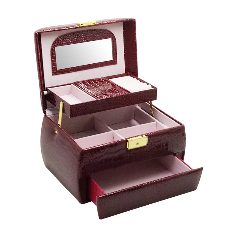 New Fashion Leather Jewelry Box Gift Box Jewelry Packaging Display Large Exquisite Makeup Case Luxury Jewelry Organizer Storage
New Fashion Leather Jewelry Box Gift Box Jewelry Packaging Display Large Exquisite Makeup Case Luxury Jewelry Organizer Storage