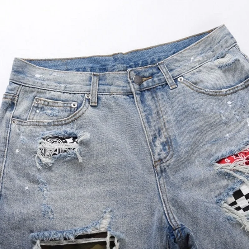 Men Fashion Denim Shorts Hollow Out Frayed Ripped High Street Short Jeans Hip Hop Loose Straight Half Length Pants 2022 New Male
Men Fashion Denim Shorts Hollow Out Frayed Ripped High Street Short Jeans Hip Hop Loose Straight Half Length Pants 2022 New Male