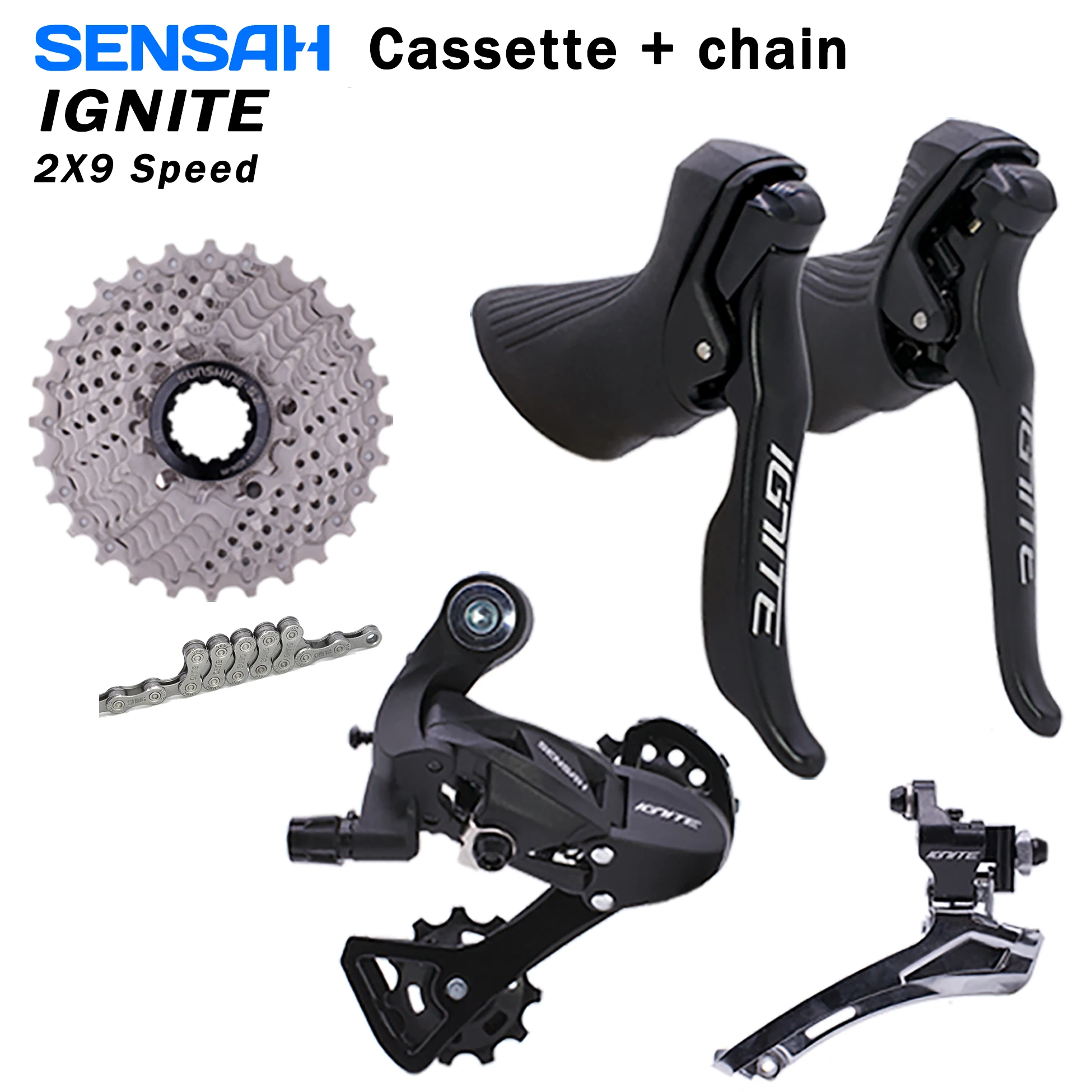 SENSAH LIGHT UP Road bike Shift Lever 2x8 2x9 Speed Bike Brake Rod R7000 Tiagra Sora sensah Empire Pro SENSAH Group
SENSAH LIGHT UP Road bike Shift Lever 2x8 2x9 Speed Bike Brake Rod R7000 Tiagra Sora sensah Empire Pro SENSAH Group
