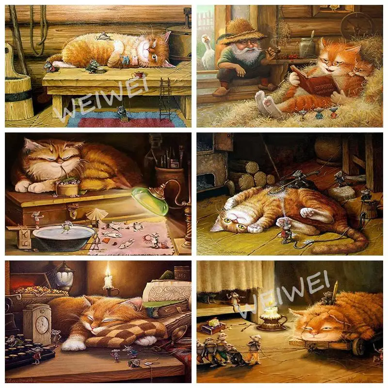 Diy Cartoon Orange Cat and Mouse Diamond Painting Full Drill Handmade Cross Stitch Kits Embroidery Mosaic Wall Decor Home Room
Diy Cartoon Orange Cat and Mouse Diamond Painting Full Drill Handmade Cross Stitch Kits Embroidery Mosaic Wall Decor Home Room