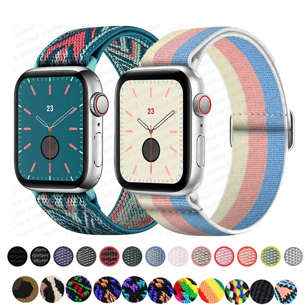 Elastic Nylon Solo Loop Strap For Apple Watch Band 44mm 40mm 45mm 41mm 42mm 38mm Adjustable Bracelet iWatch Series 6 SE 5 4 3 7
Elastic Nylon Solo Loop Strap For Apple Watch Band 44mm 40mm 45mm 41mm 42mm 38mm Adjustable Bracelet iWatch Series 6 SE 5 4 3 7