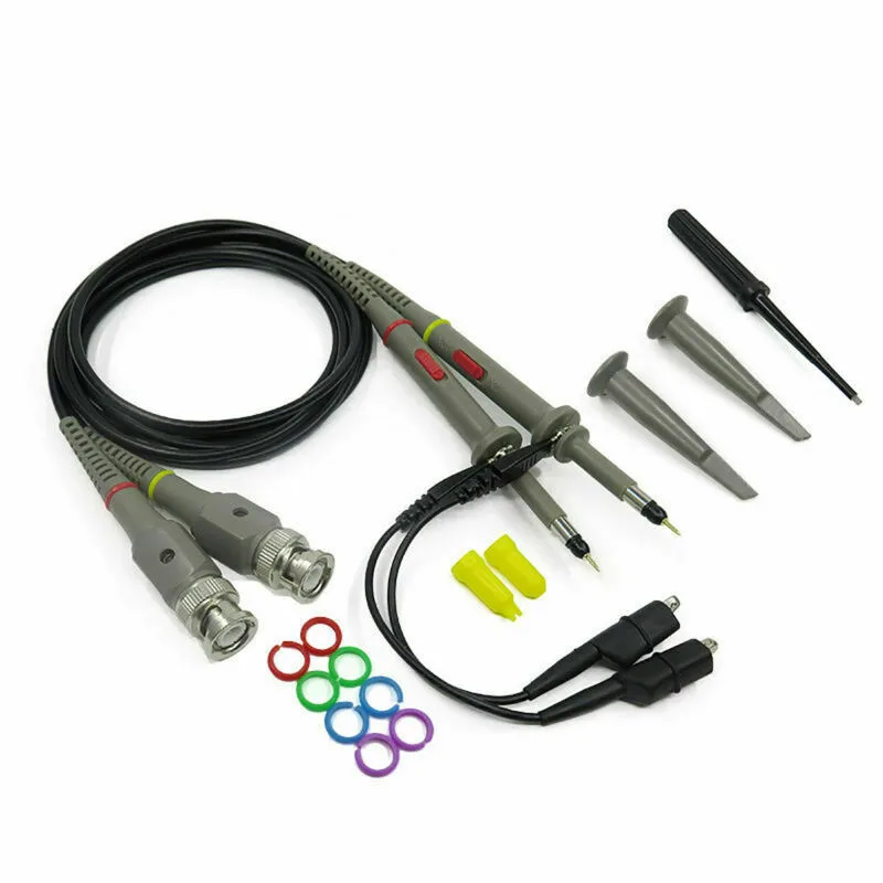2Pcs Hantek Digital Oscilloscope Probe P6100 1X 10X 100MHz Alligator Clip Test Measuring Analyzer Signal Generator Accessories
2Pcs Hantek Digital Oscilloscope Probe P6100 1X 10X 100MHz Alligator Clip Test Measuring Analyzer Signal Generator Accessories