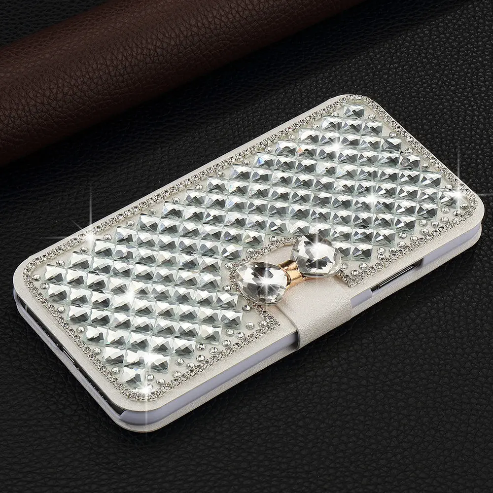 LLZ.COQUE Wallet Flip Case for Iphone 11 Pro X XS Xr Max 5 5S SE 6 6S 7 8 PLUS Glitter Rhinestone Leather Bling Diamond Cover | Мобильные