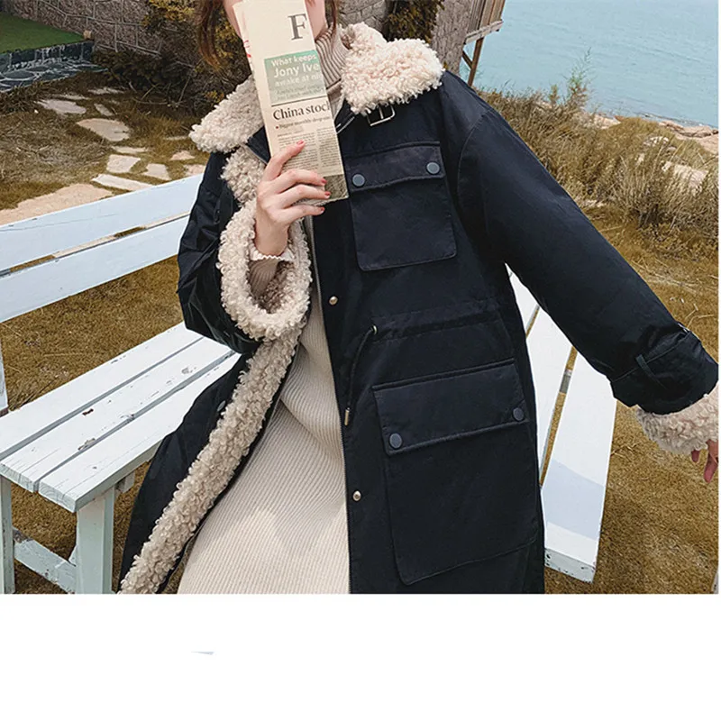 HANZANGL Fleece Padded Jacket Women 2020 Winter New Style Loose and Thicker Mid-length Over-the-knee Lamb Wool Coats Parkas
HANZANGL Fleece Padded Jacket Women 2020 Winter New Style Loose and Thicker Mid-length Over-the-knee Lamb Wool Coats Parkas