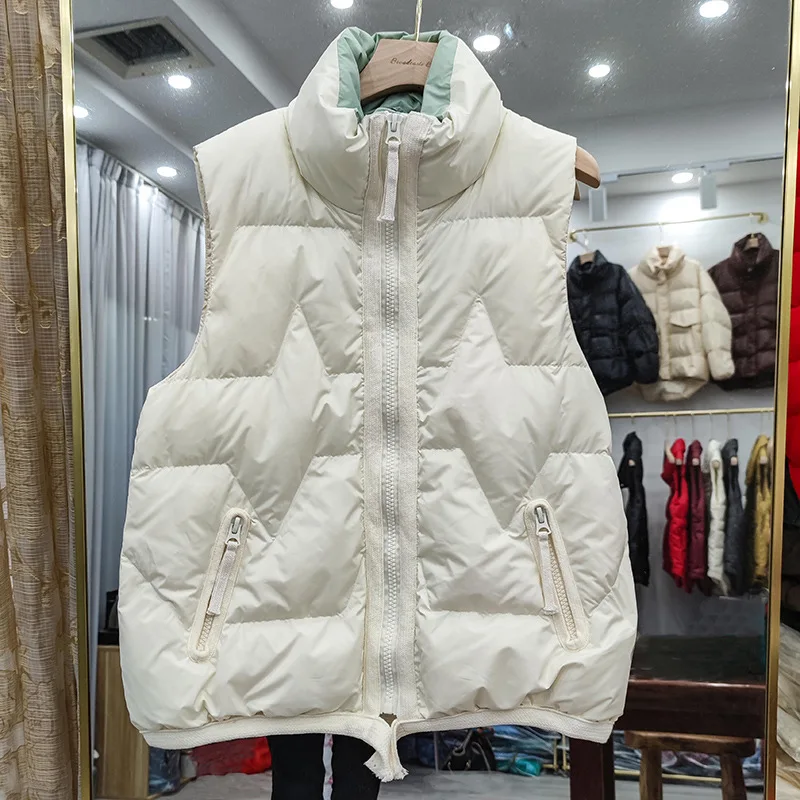 2021 autumn and winter Korean style down vest Western fashion vest down jacket vest outer wear waistcoat warm jacket
2021 autumn and winter Korean style down vest Western fashion vest down jacket vest outer wear waistcoat warm jacket