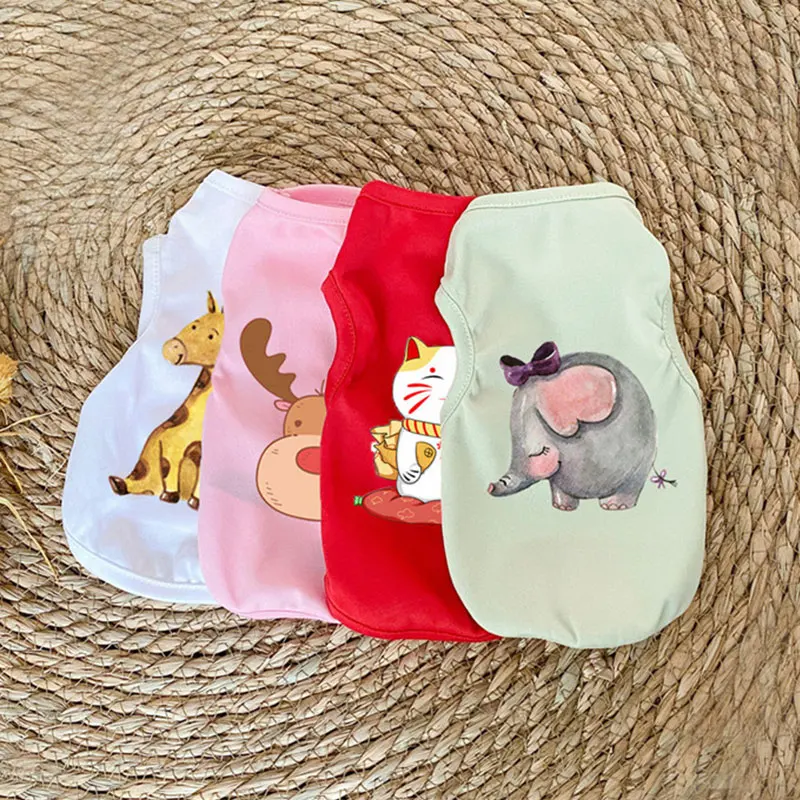 Dog Clothes for Small Dogs Cute Printed summer Pets tshirt Puppy Dog Clothes Pet Cat Vest Cotton T Shirt Pug Apparel Costumes
Dog Clothes for Small Dogs Cute Printed summer Pets tshirt Puppy Dog Clothes Pet Cat Vest Cotton T Shirt Pug Apparel Costumes