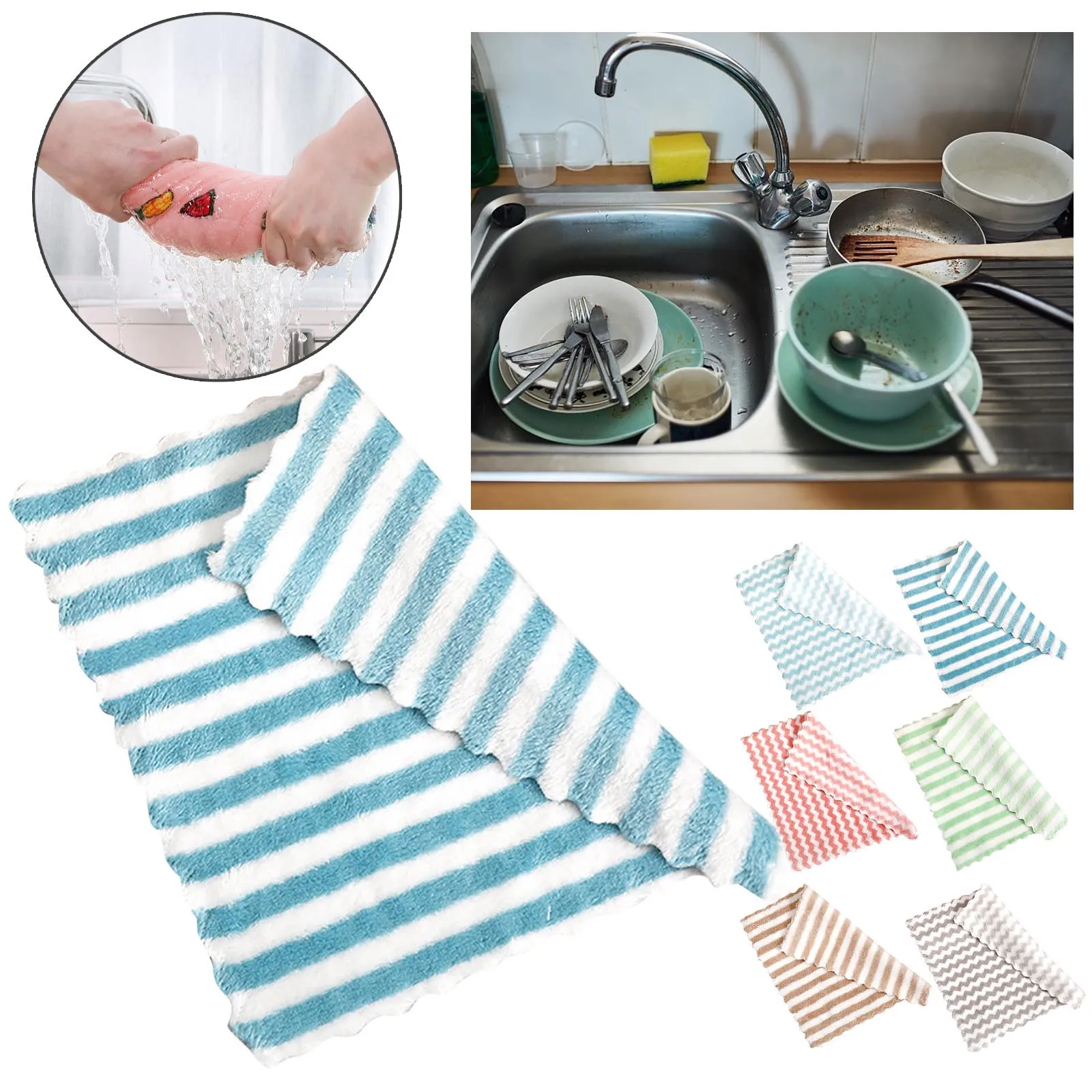 Microfiber Kitchen Towel Absorbent Dish Cloth Non-stick Oil Washing Kitchen Rag Household Tableware Cleaning Wiping Tools
Microfiber Kitchen Towel Absorbent Dish Cloth Non-stick Oil Washing Kitchen Rag Household Tableware Cleaning Wiping Tools
