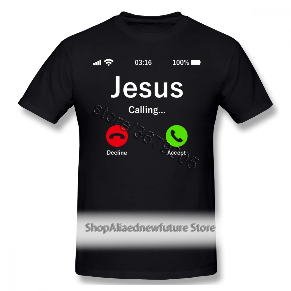 Funny Jesus Is Calling Christian T Shirts Men Round Collar Short Sleeve Cotton T-shirts Plus Size Tees Boyfriend's Gift
Funny Jesus Is Calling Christian T Shirts Men Round Collar Short Sleeve Cotton T-shirts Plus Size Tees Boyfriend's Gift
