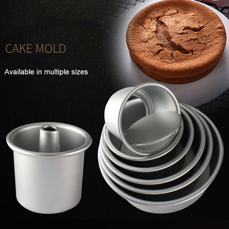 Алюминиевый сплав круглый шифон торт сковорода 3 вида стилей съемное дно полый