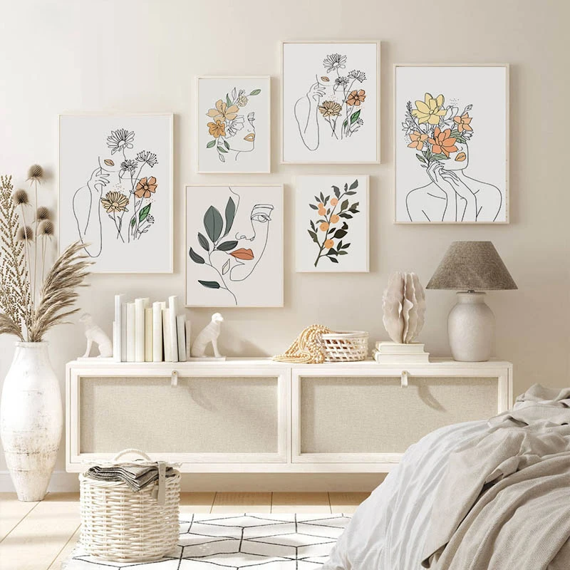 Wall Art Print Posters Nordic Simple Line Drawing Woman Abstract Flower Canvas Painting Botanical Leaf Modern Picture Home Decor
Wall Art Print Posters Nordic Simple Line Drawing Woman Abstract Flower Canvas Painting Botanical Leaf Modern Picture Home Decor