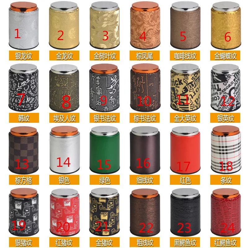 New Dice Cup Straight Gold Top Leather High-grade Leather Dice Cup 
New Dice Cup Straight Gold Top Leather High-grade Leather Dice Cup