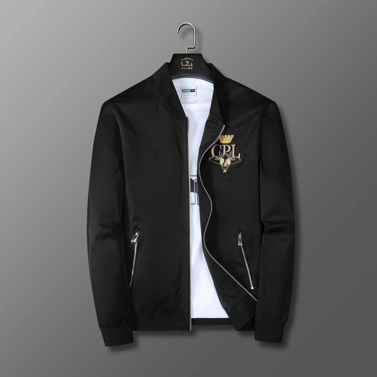 Vintage Jacket 2020 New Autumn White Coat Embroidered Bee Jacket Men's Crown Bee European Station Bomber Print Jacket Men
Vintage Jacket 2020 New Autumn White Coat Embroidered Bee Jacket Men's Crown Bee European Station Bomber Print Jacket Men